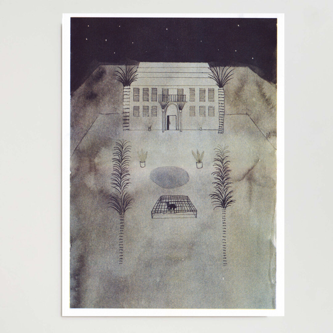 Jul Gordon — House with a garden by night