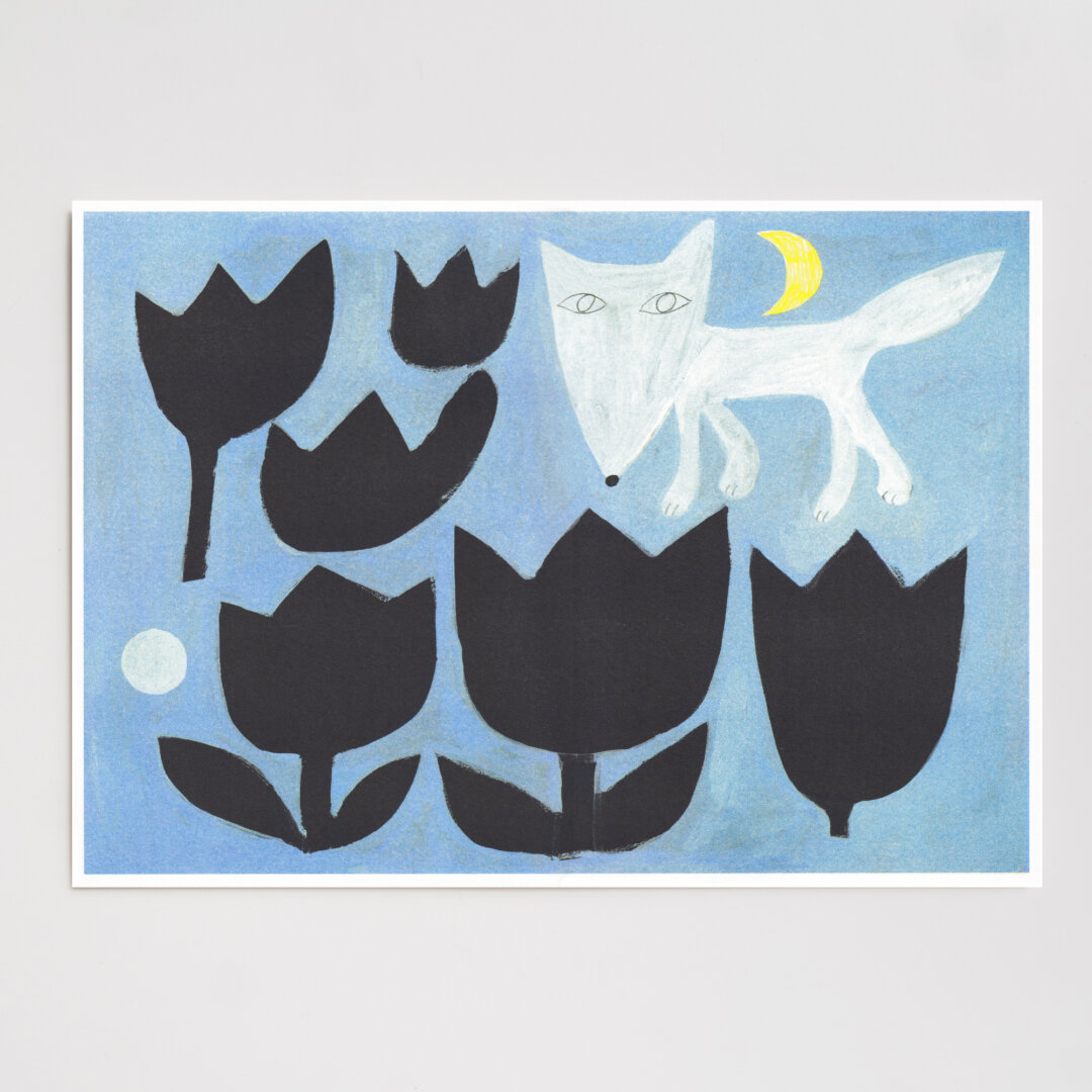Molly Fairhurst — Fox in Tulips at Night